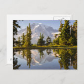 Mt. Rainier gereflecteerd in een tarn nabij Plumme Briefkaart (Voorkant / Achterkant)