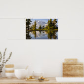 Mt. Rainier gereflecteerd in een tarn nabij Plumme Poster (Keuken)