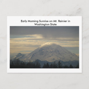 Mt. Rainier in het Briefkaart van de staat Washing