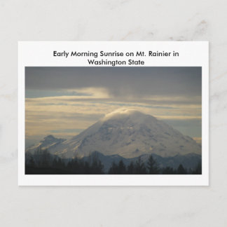 Mt. Rainier in het Briefkaart van de staat Washing