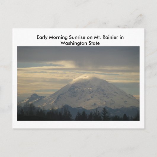 Mt. Rainier in het Briefkaart van de staat Washing (Voorkant)
