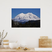 Mt. Rainier in winter Afdrukken met Scriptversie Poster (Keuken)