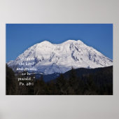 Mt. Rainier in winter Afdrukken met Scriptversie Poster (Voorkant)