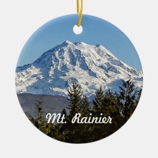 Mt. Rainier Keepomwille Keramisch Ornament (Voorkant)