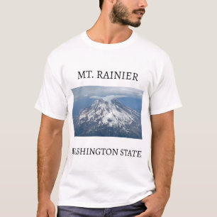 MT. Rainier luchtfoto met Stratus Cloud T-shirt