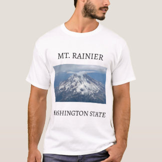 MT. Rainier luchtfoto met Stratus Cloud T-shirt