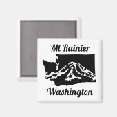 Mt Rainier Magnet - B&W (Voorkant / Achterkant)