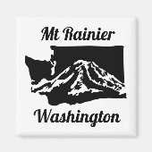 Mt Rainier Magnet - B&W (Voorkant)