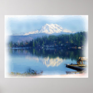 Mt. Rainier Mirror Poster