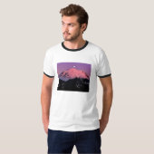 Mt Rainier Moon Night Snow Winter Sky T-shirt (Voorkant volledig)