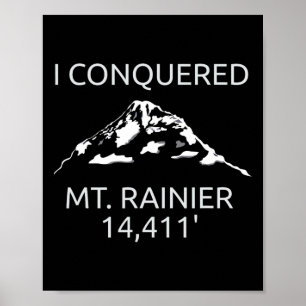 Mt. Rainier Mount Rainier Wandelen Geklommen Souve Poster