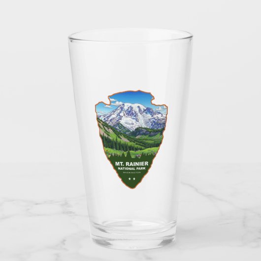 Mt. Rainier Nationaal Park Pijl Glas (Voorkant)