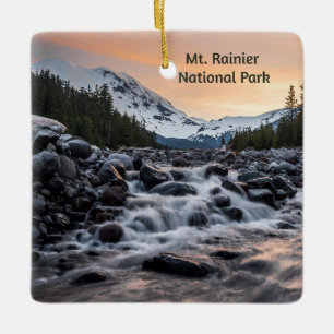 Mt. Rainier Nationaal Park Souvenir Keramisch Ornament