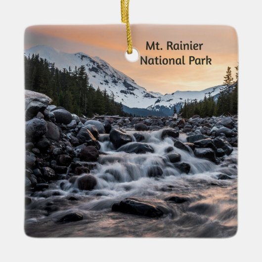 Mt. Rainier Nationaal Park Souvenir Keramisch Ornament (Voorkant)