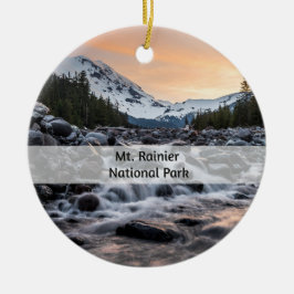 Mt. Rainier Nationaal Park Souvenir Kerstmis Keramisch Ornament