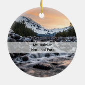 Mt. Rainier Nationaal Park Souvenir Kerstmis Keramisch Ornament (Achterkant)