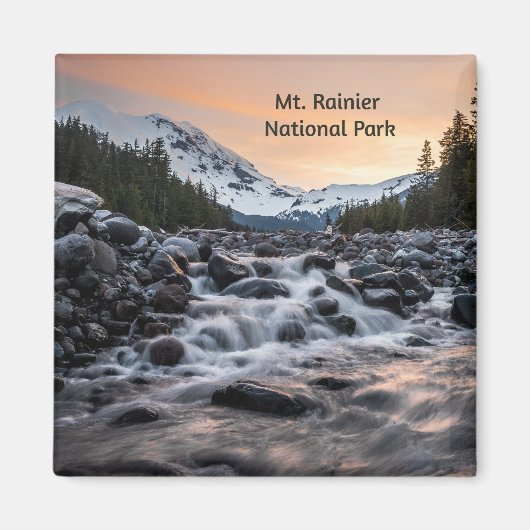 Mt. Rainier Nationaal Park Souvenir Magnet (Voorkant)