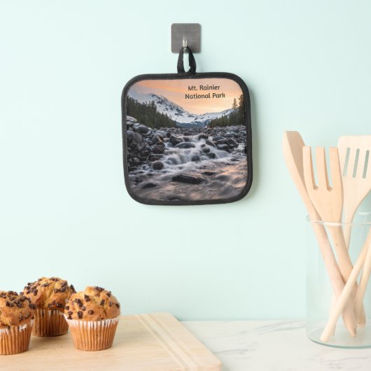 Mt. Rainier Nationaal Park Souvenir Pannenlap (Insitu(Ophanging))