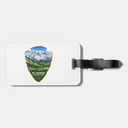 Mt. Rainier National Park Arrowhead Bagagelabel (Achterkant horizontaal)