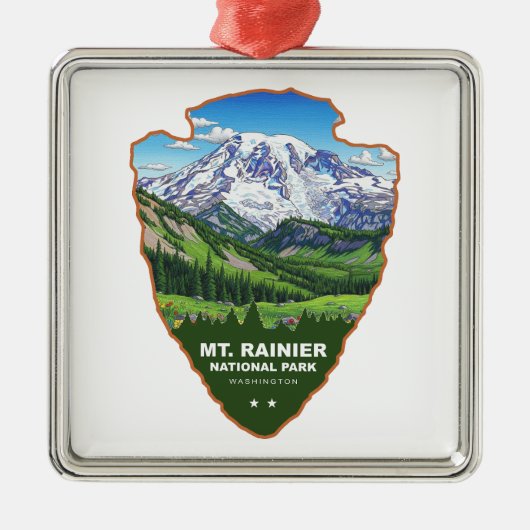 Mt. Rainier National Park Arrowhead Metalen Ornament (Voorkant)