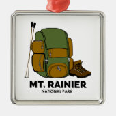 Mt. Rainier National Park Backpack Metalen Ornament (Voorkant)