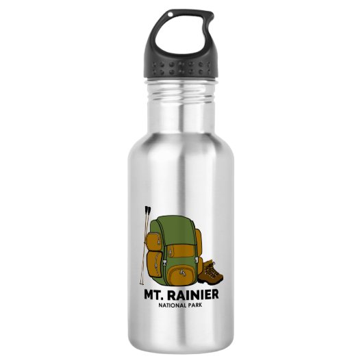 Mt. Rainier National Park Backpack Waterfles (Voorkant)