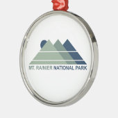 Mt. Rainier National Park Mountain Sun Metalen Ornament (Links)