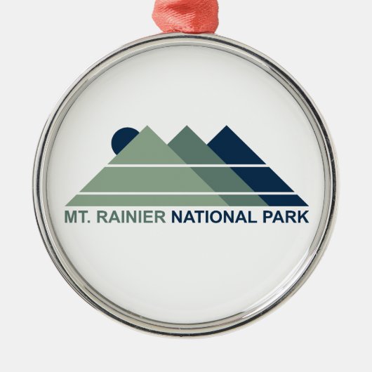 Mt. Rainier National Park Mountain Sun Metalen Ornament (Voorkant)