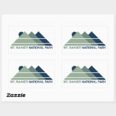 Mt. Rainier National Park Mountain Sun Rechthoekige Sticker (Vel)