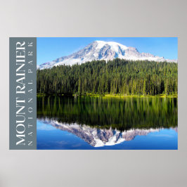 Mt. Rainier National Park Poster, Washington Print