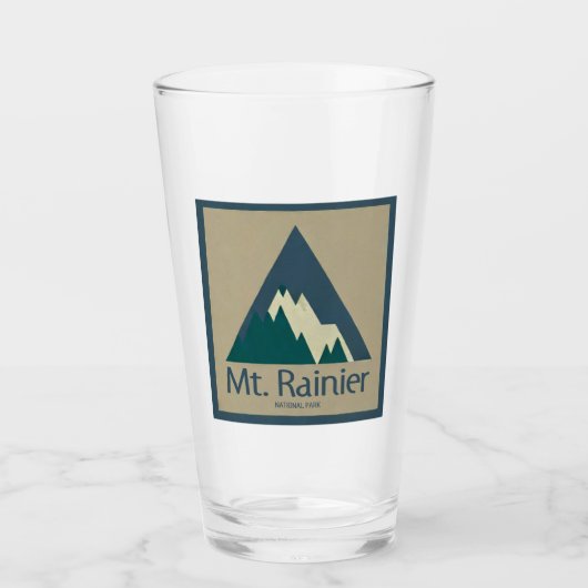 Mt. Rainier National Park Rustic Glas (Voorkant)
