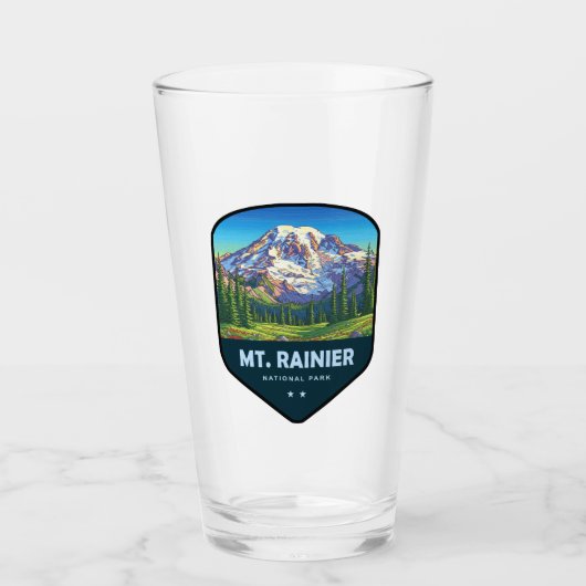 Mt. Rainier National Park Schild Glas (Voorkant)
