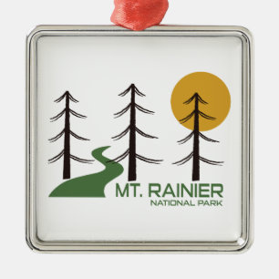 Mt. Rainier National Park Trail Metalen Ornament