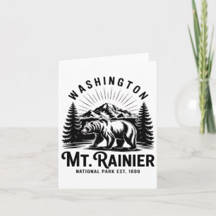 Mt. Rainier National Park Washington PNW Vintage M Kaart
