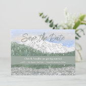 Mt Rainier National Park Wedding Save the Date (Staand voorkant)