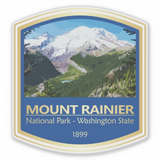 MT Rainier NP (PF1) Sticker (Voorkant)