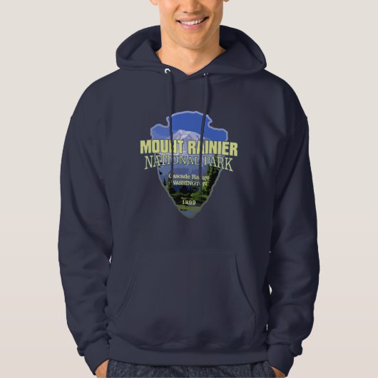 Mt Rainier NP (pijlpunt) Hoodie (Voorkant)