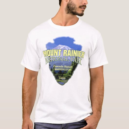 Mt Rainier NP (pijlpunt) T-shirt (Voorkant)