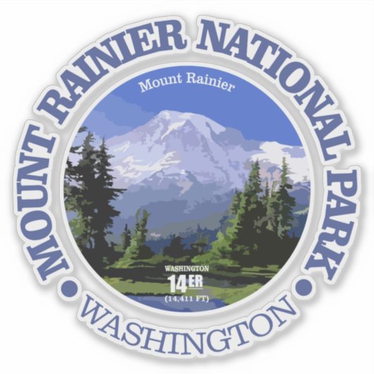 Mt Rainier NP Sticker (Voorkant)