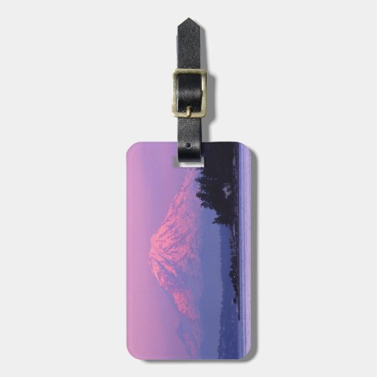Mt. Rainier op Sunset, staat Washington. Bagagelabel (Voorkant verticaal)