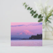 Mt. Rainier op Sunset, staat Washington. Briefkaart (Staand voorkant)