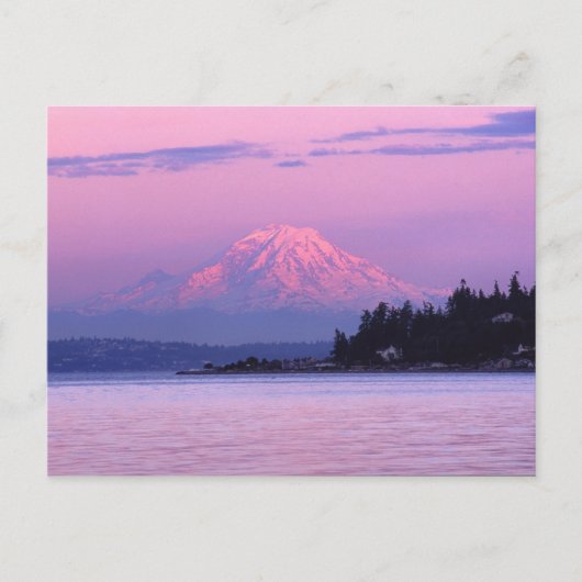 Mt. Rainier op Sunset, staat Washington. Briefkaart (Voorkant)