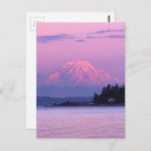 Mt. Rainier op Sunset, staat Washington. Briefkaart (Voorkant / Achterkant)