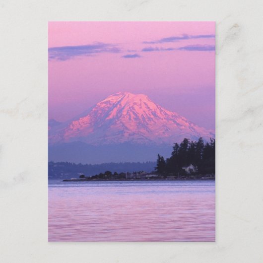 Mt. Rainier op Sunset, staat Washington. Briefkaart (Voorkant)
