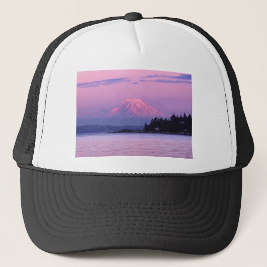 Mt. Rainier op Sunset, staat Washington. Trucker Pet (Voorkant)
