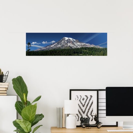 Mt. Rainier Panorama Poster (Thuiskantoor)