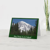 Mt Rainier Park Kerst Kaart (Voorkant)
