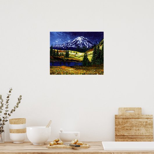 Mt Rainier Poster (Keuken)