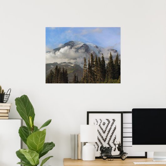 Mt Rainier Poster (Thuiskantoor)