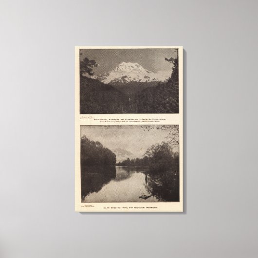 Mt Rainier Snoqualmie R Canvas Afdruk (Voorkant)